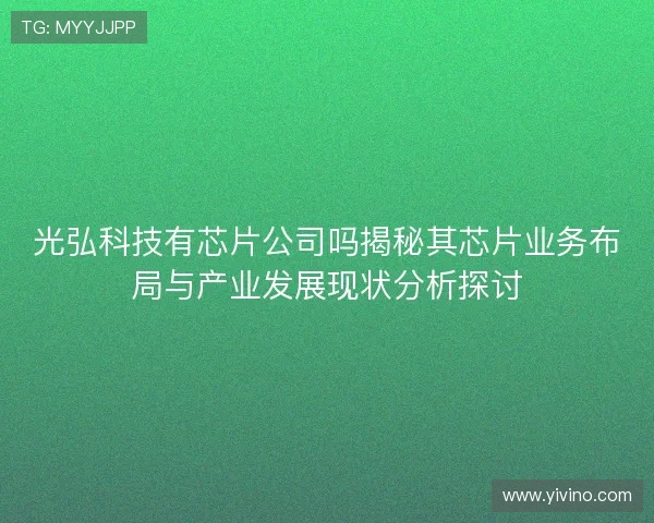 光弘科技有芯片公司吗揭秘其芯片业务布局与产业发展现状分析探讨